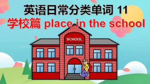 英语日常分类单词11-学校篇--place-in-the-school