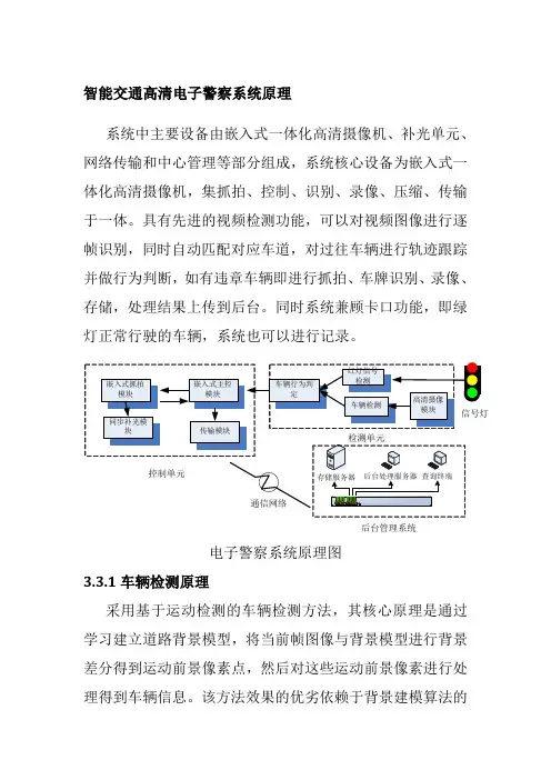 智能交通高清电子警察系统原理