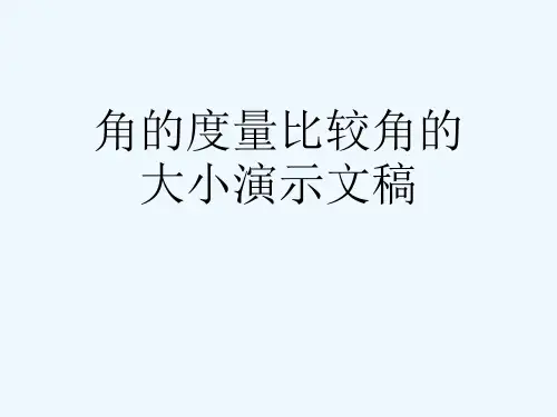 角的度量比较角的大小演示文稿