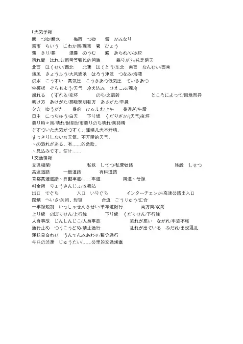 日语n1高频词汇2