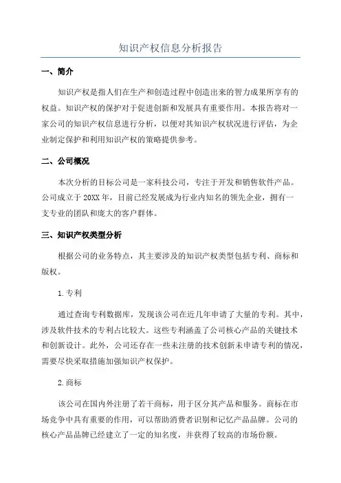知识产权信息分析报告