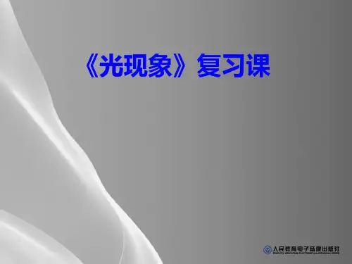 人教版八年级物理上册第四章光现象复习课课件