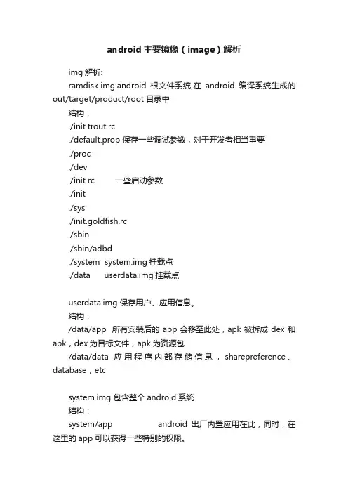 android主要镜像（image）解析