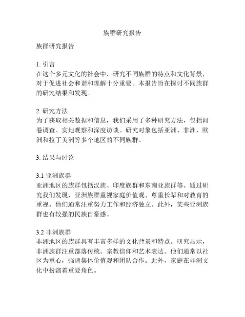 族群研究报告
