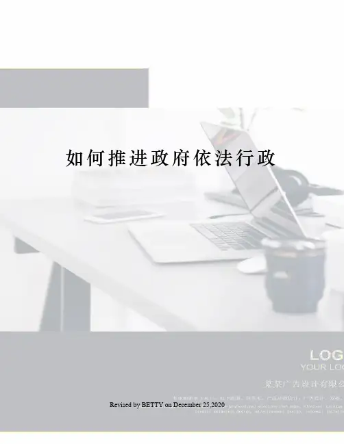 如何推进政府依法行政