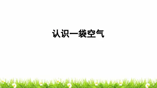 最新科教版小学一年级科学下册《认识一袋空气》同步课件