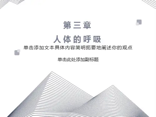 人体的呼吸-呼吸道对空气的处理