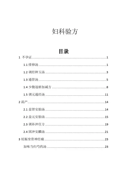 妇科(名医名方)20111130(调剂方)