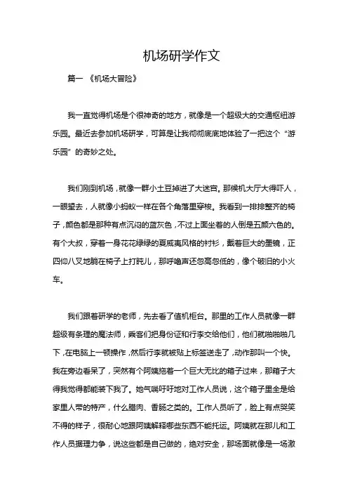 机场研学作文