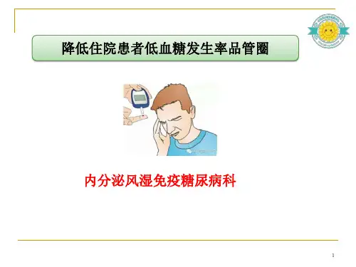 降低住院患者低血糖发生率品管圈ppt课件
