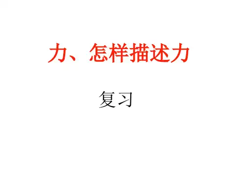 八年级物理(沪科版)上册第六章 熟悉而陌生的力复习课件一