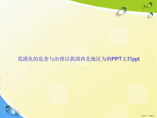 荒漠化的危害与治理以我国西北地区为例2讲课文档