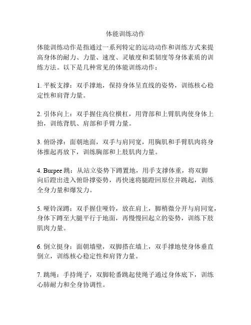 体能训练动作
