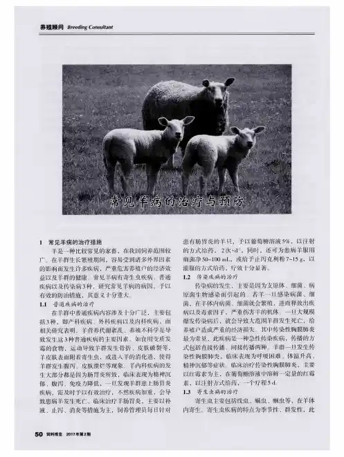 常见羊病的治疗与预防