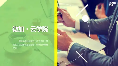 微加云学院-企业微信应用功能介绍PPT课件