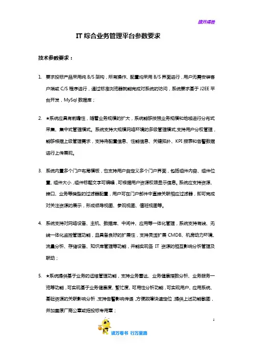 锐捷网络IT运维管理平台RIIL参数1103【RILL 锐捷网络】