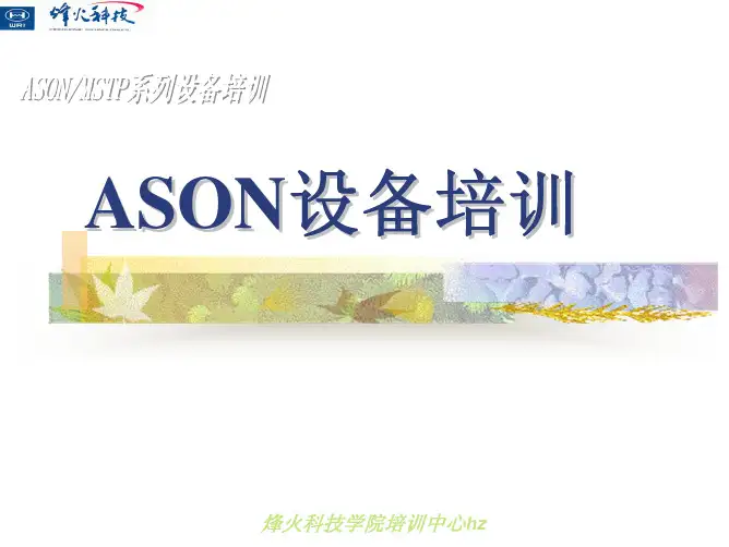 ASON设备培训.