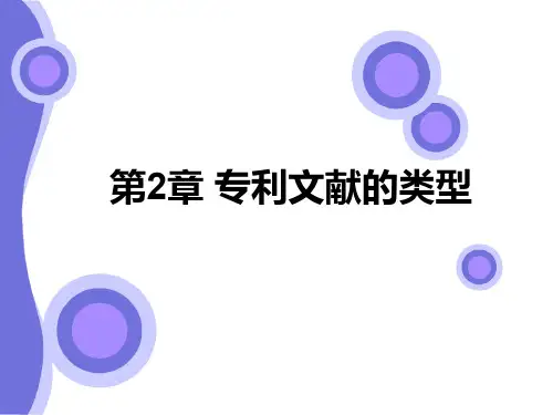 专利文献的类型-(讲)