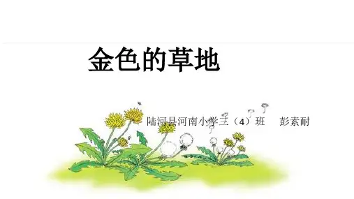 部编版三年级语文上册16 金色的草地1-优质课件.ppt