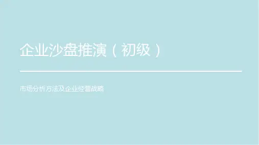 企业沙盘推演(初级)_市场分析及策略_201910