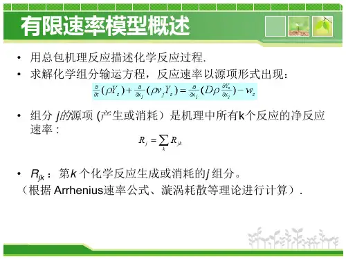第三章fluent仿真有限速率燃烧模型ppt课件