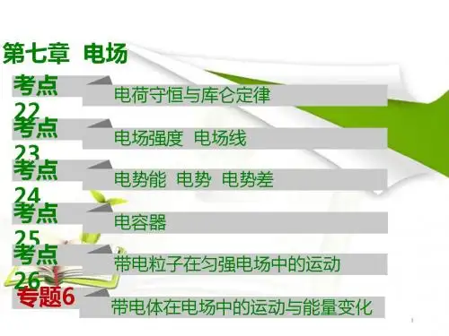 2017新版《600分考点 700分考法》高考物理一轮专题复习课件：A版-第七章 电场(33张PPT)