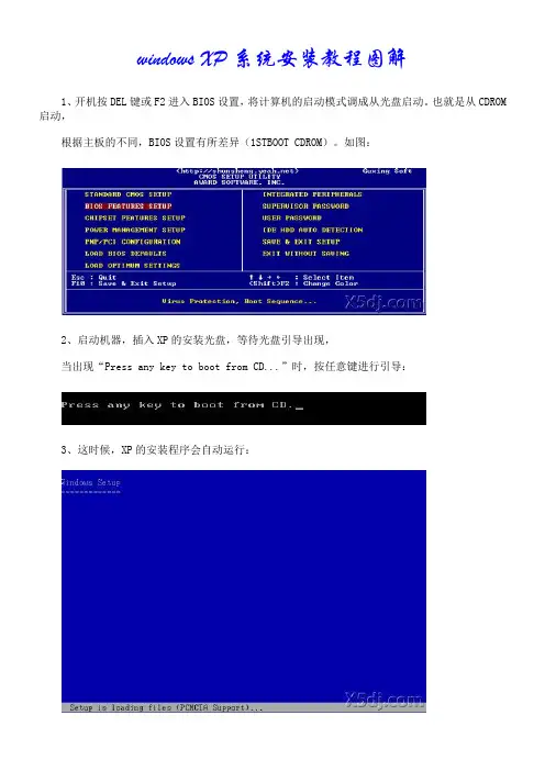windows XP系统安装教程图解