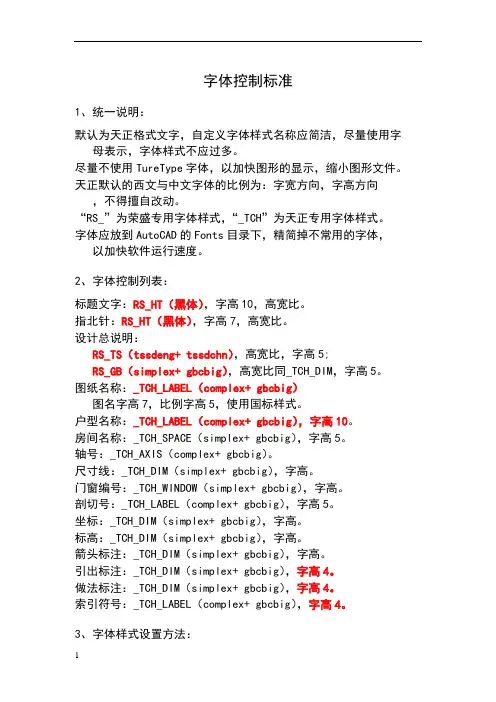 CAD制图标准之字体