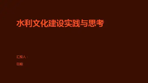 水利文化建设实践与思考