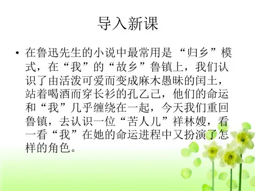人教版高中语文必修三阅读鉴赏第一单元第2课《祝福》 课件(共144张PPT)