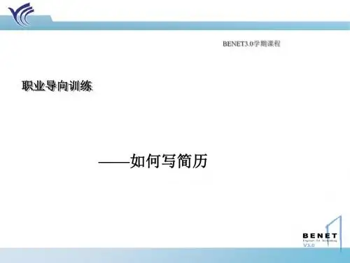 如何写好一份简历(ppt 28页)