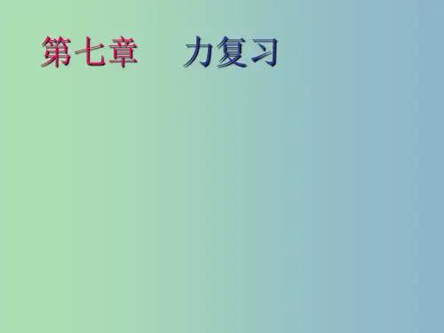 八年级物理下册 第七章 力复习课件 (新版)新人教版