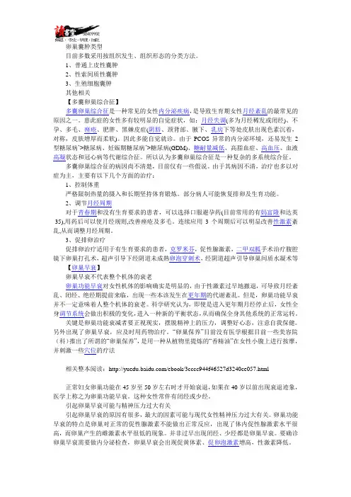 【女性健康疾病常识】 卵巢囊肿5