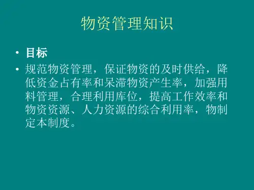 物资管理培训