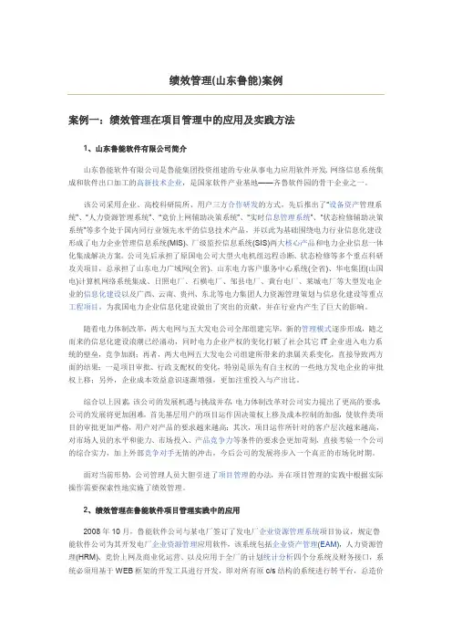 绩效管理 山东鲁能案例——流行管理词汇