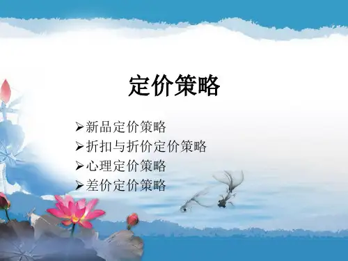 定价策略教案