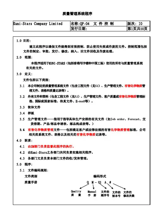 QP-04(I0)文件控制2007-5-22