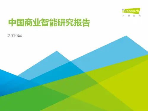 2019年中国商业智能研究报告(PDF版)