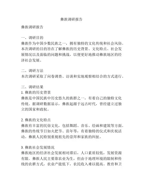 彝族调研报告