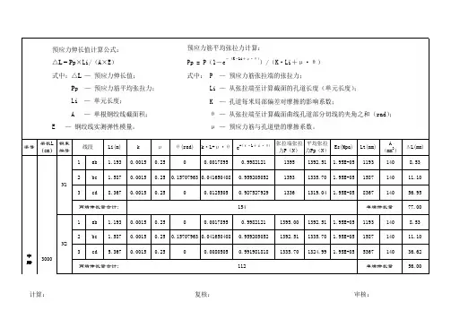 伸长量计算