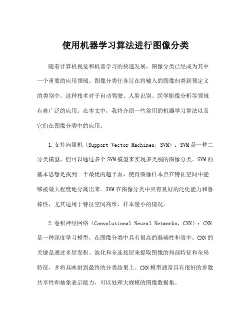 使用机器学习算法进行图像分类