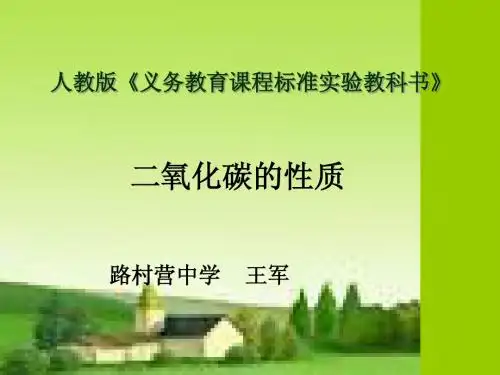 二氧化碳的性质课件