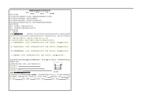 电解池电极式的书写导学案