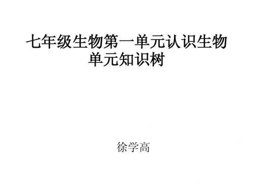 第一单元生物知识树  说课