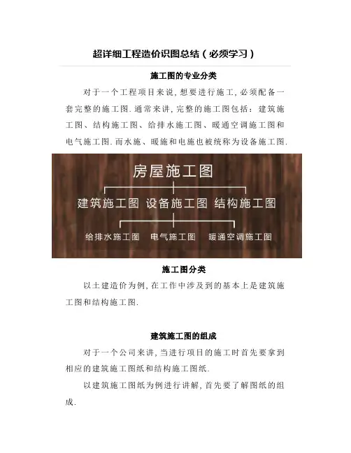 超详细工程造价识图总结(必须学习)