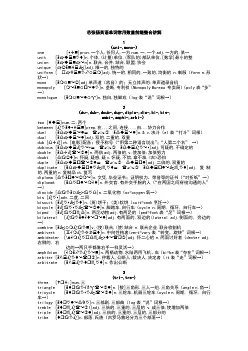 常用数量前缀讲解