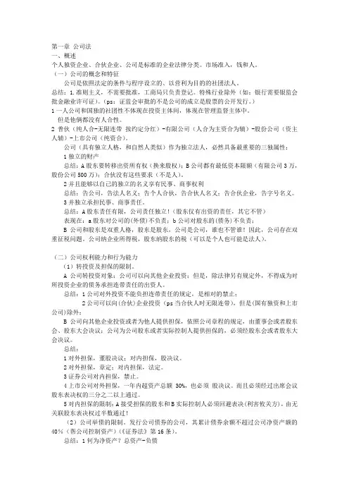 2011商经法-张海峡讲义(全)