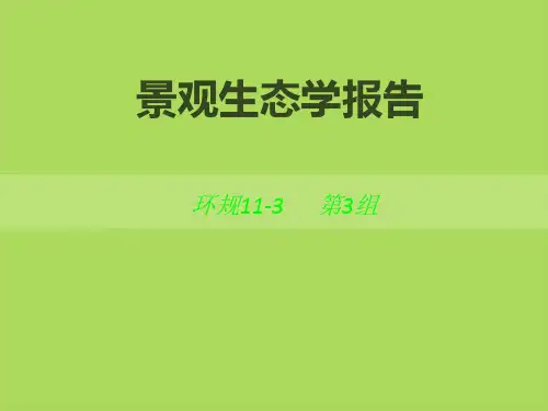 景观生态学--格局--3组