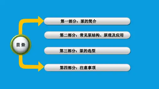常见泵的知识讲解ppt课件