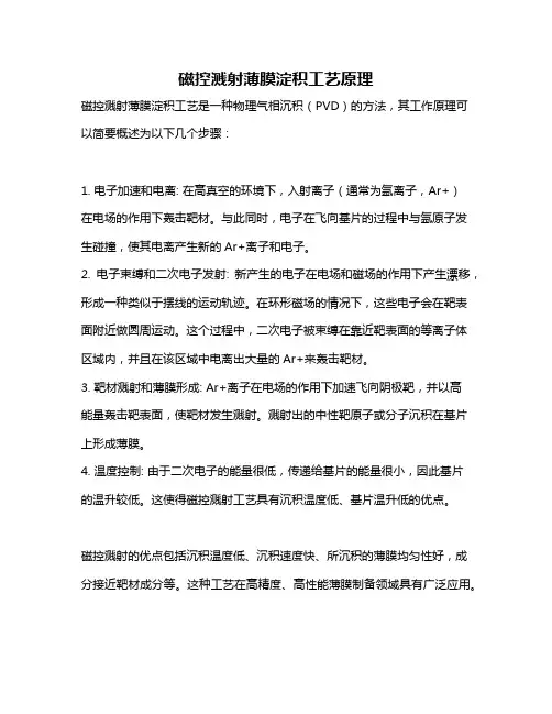 磁控溅射薄膜淀积工艺原理